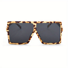 Oversized Square Sunglasses Flat Top UV400