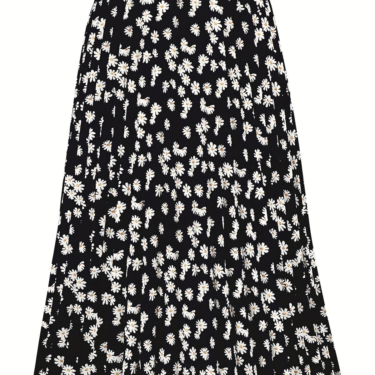 Boho High Waist Floral Print Pleated Skirt