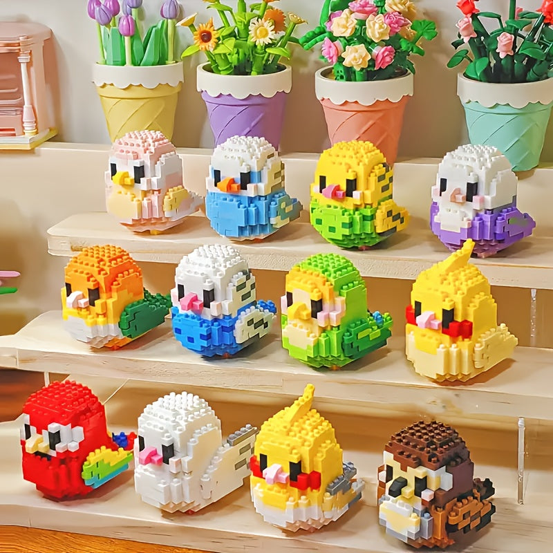 Bird Parrot Building Blocks Set Educational Learning Toy Gift