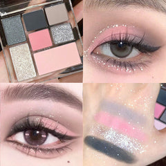 7 Colors Eyeshadow Palette Cement Grey Smokey Makeup