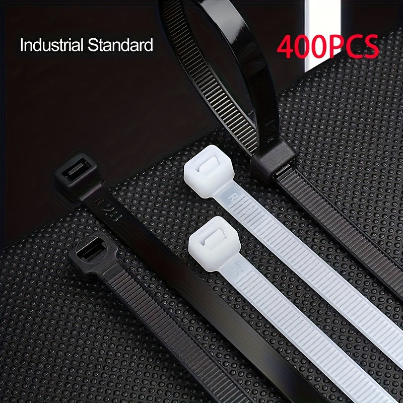 400pcs Nylon Cable Ties, Self Locking Plastic, Garden Bonsai Wire Zip Ties