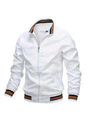 Men's Zipper Long Sleeve Stand Collar Jackets