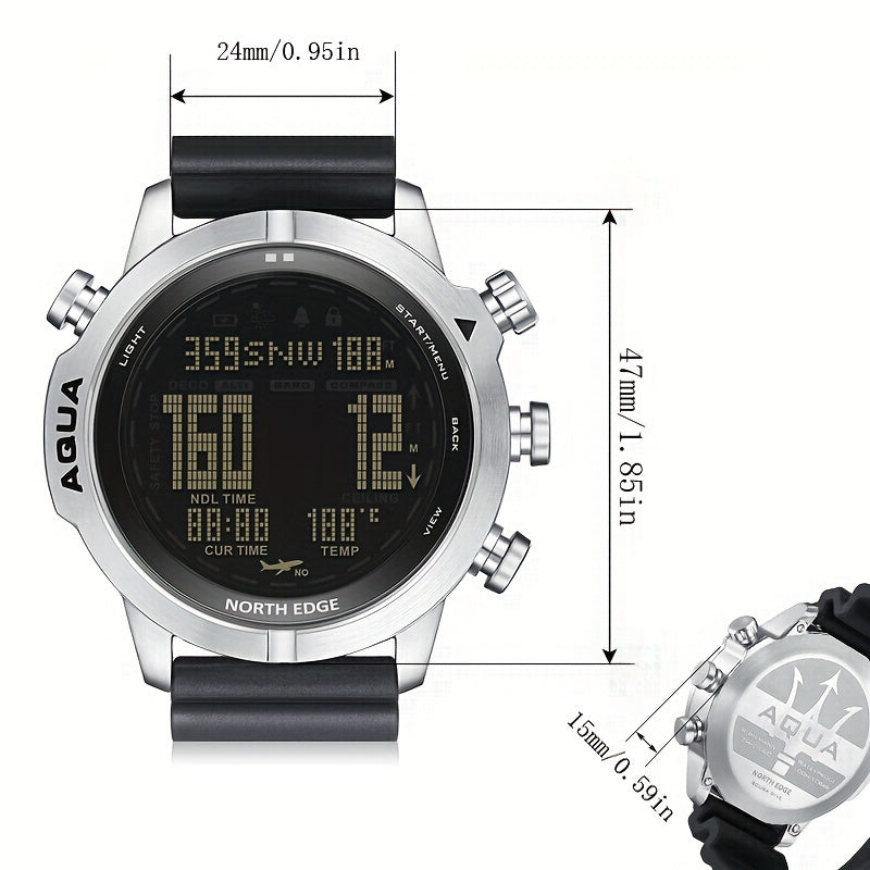 Pro Dive Computer Watch 50M NDL No Deco Time Altimeter Barometer Compass