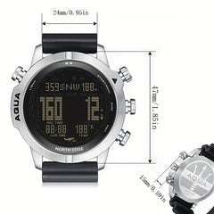 Pro Dive Computer Watch 50M NDL No Deco Time Altimeter Barometer Compass