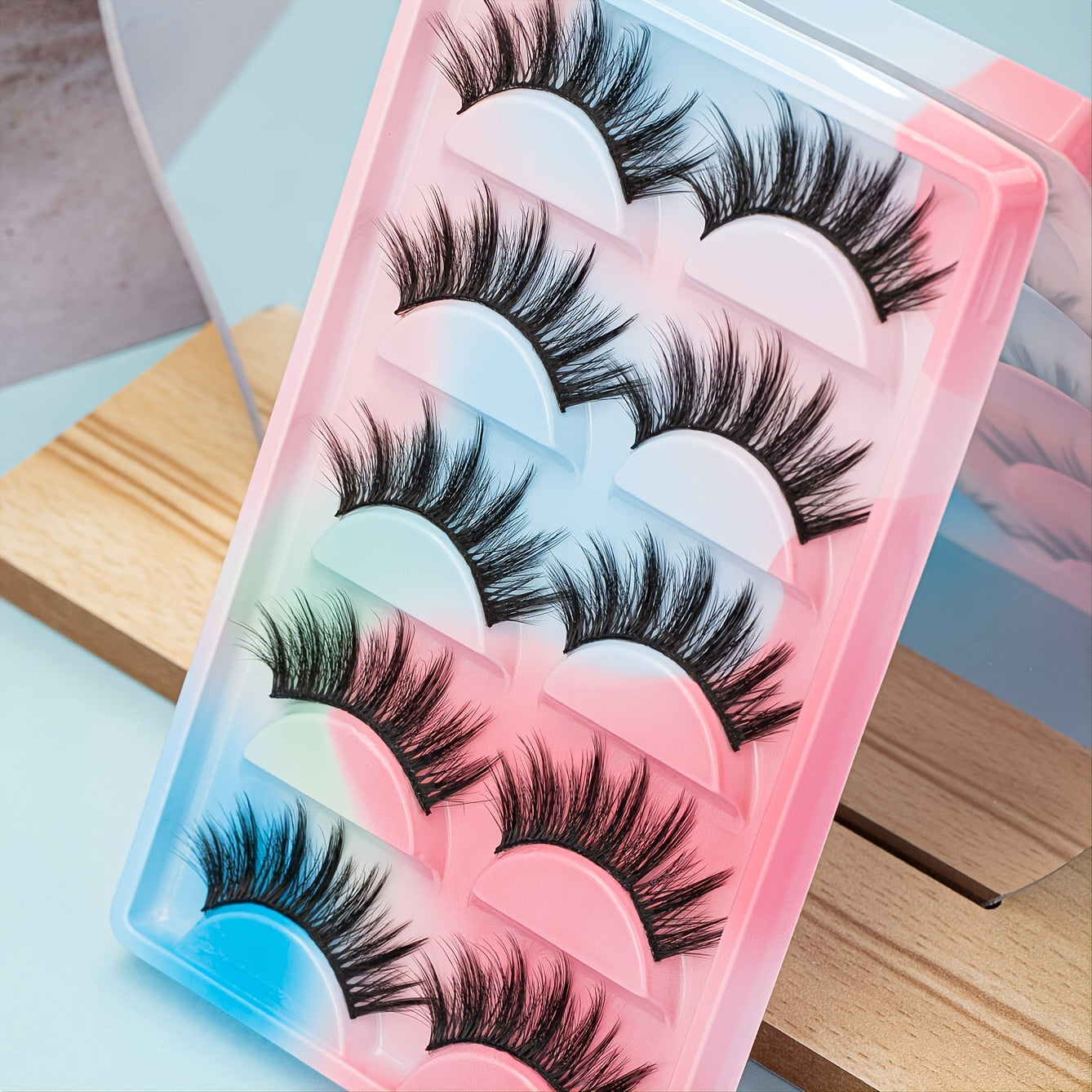 5 Pairs Long Voluminous 3D Mink False Eyelashes