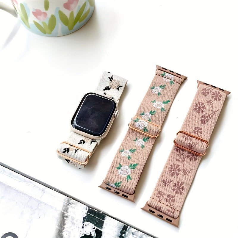 Embroidered Nylon Smart Watch Strap - Christmas Thanksgiving Gift