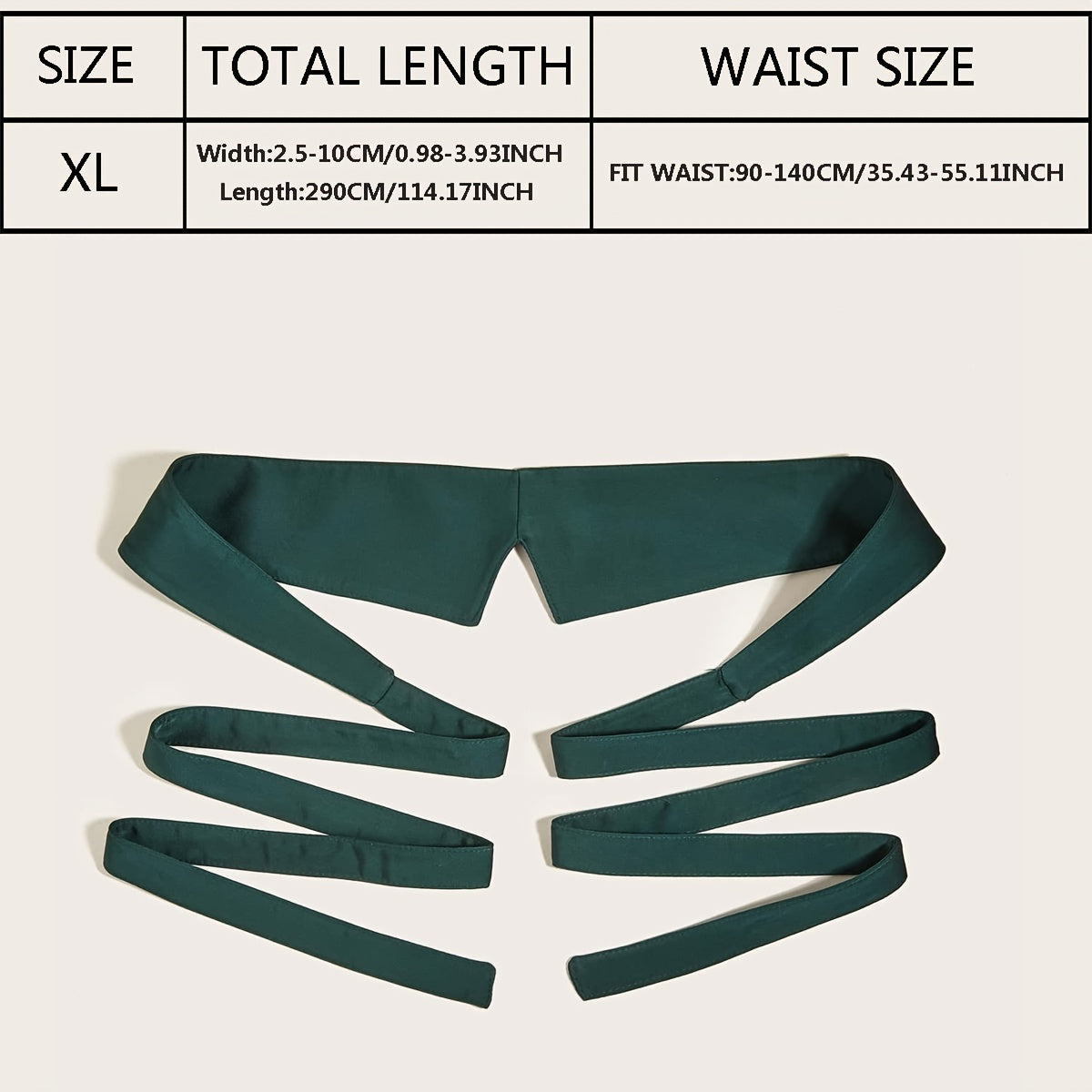 Vintage Green Bowknot Strap Belts Irregular Edge Dress Girdle