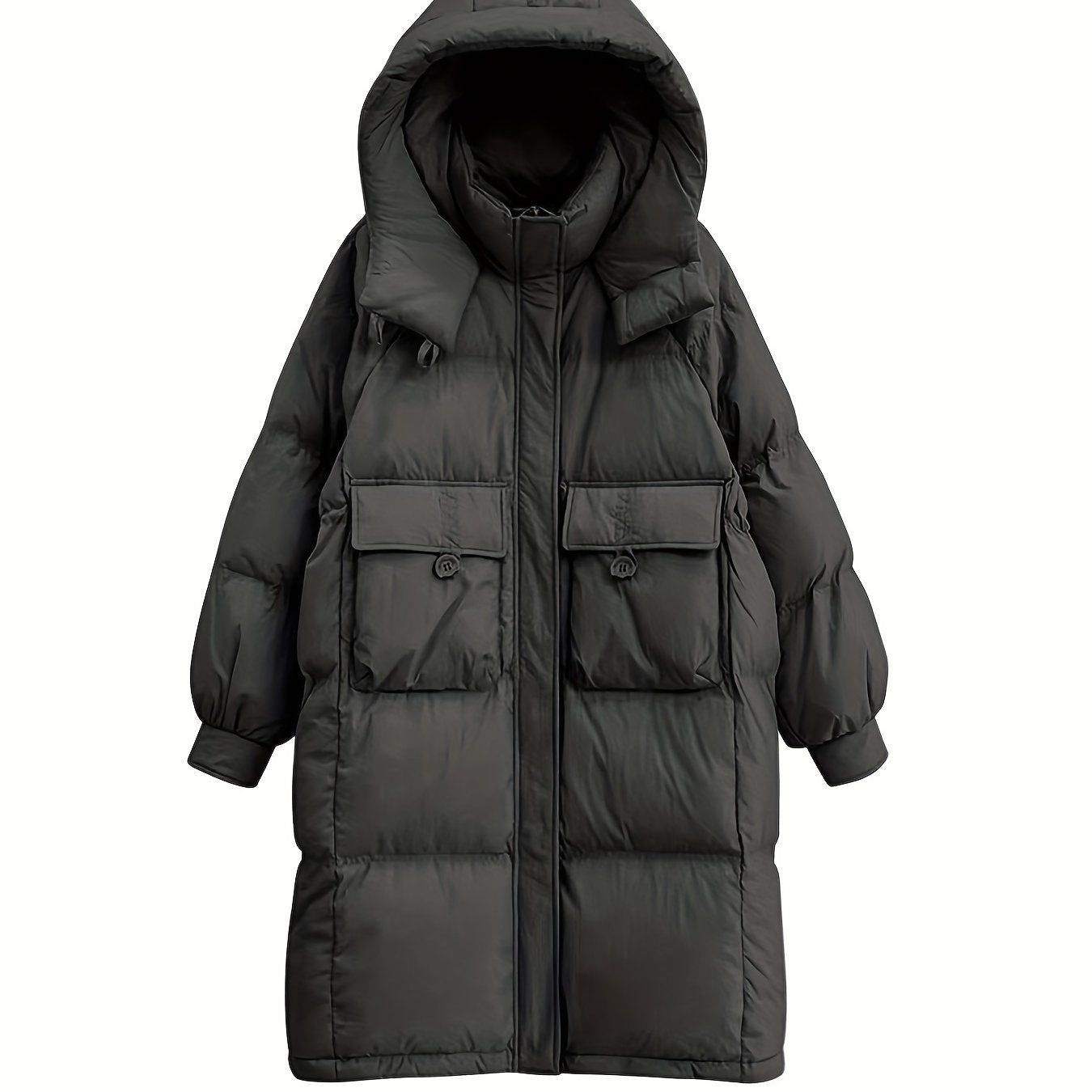 Women's Long Puffer Jacket Winter Warm Hooded Outdoor Sports