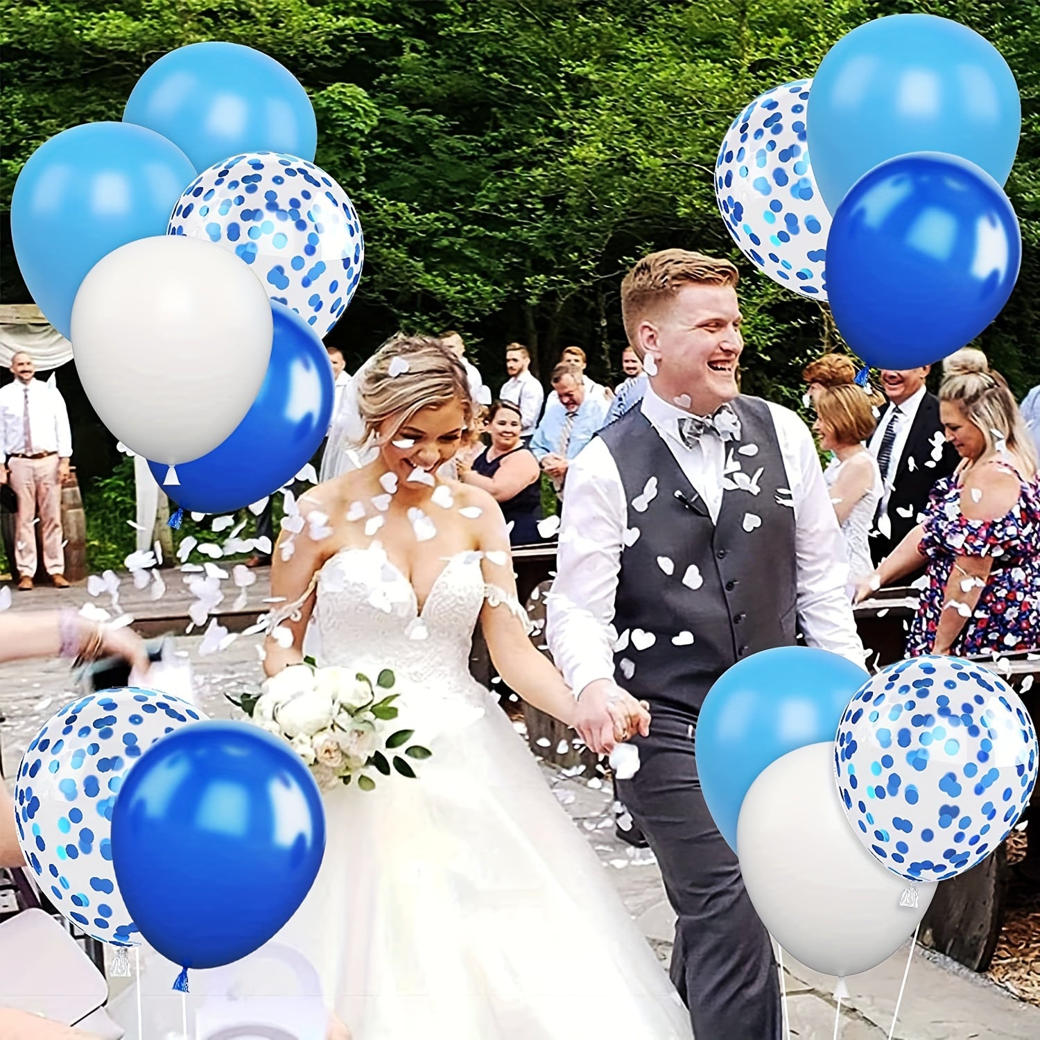 61pcs 30 Royal And Light Balloons Party Decorations