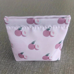 Self Closing Small Makeup Pouch Mini Travel Storage Bag For Women