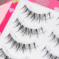 5 Pairs Anime Cosplay False Eyelashes Natural Long Makeup Lash Extension 13mm
