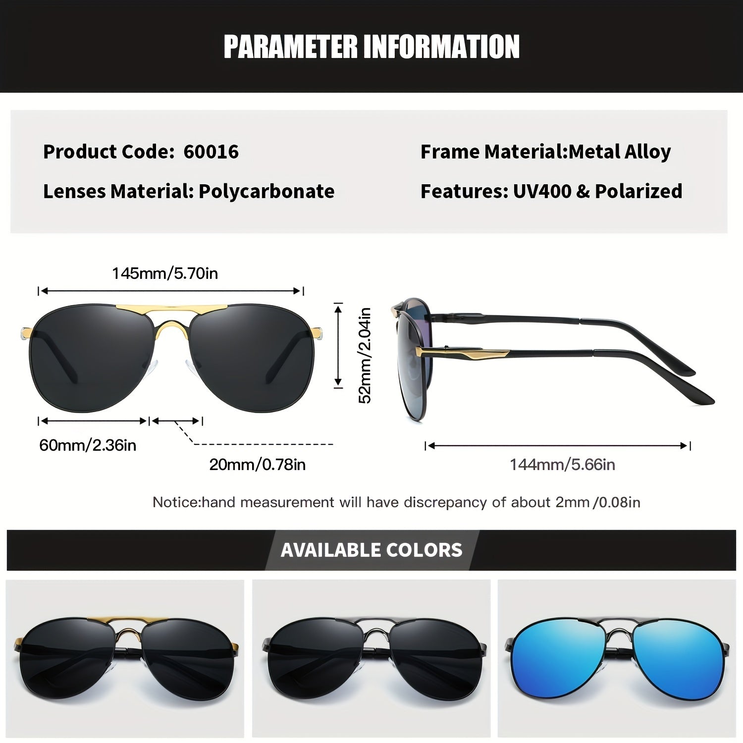 RoyalHot Polarized Alloy Frame Sunglasses Driving Sun Glasses Shades Oculos