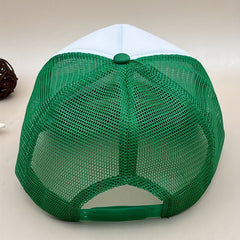 Summer Wine Glass Mesh Hat Hot Stamping Sponge Mesh Hat