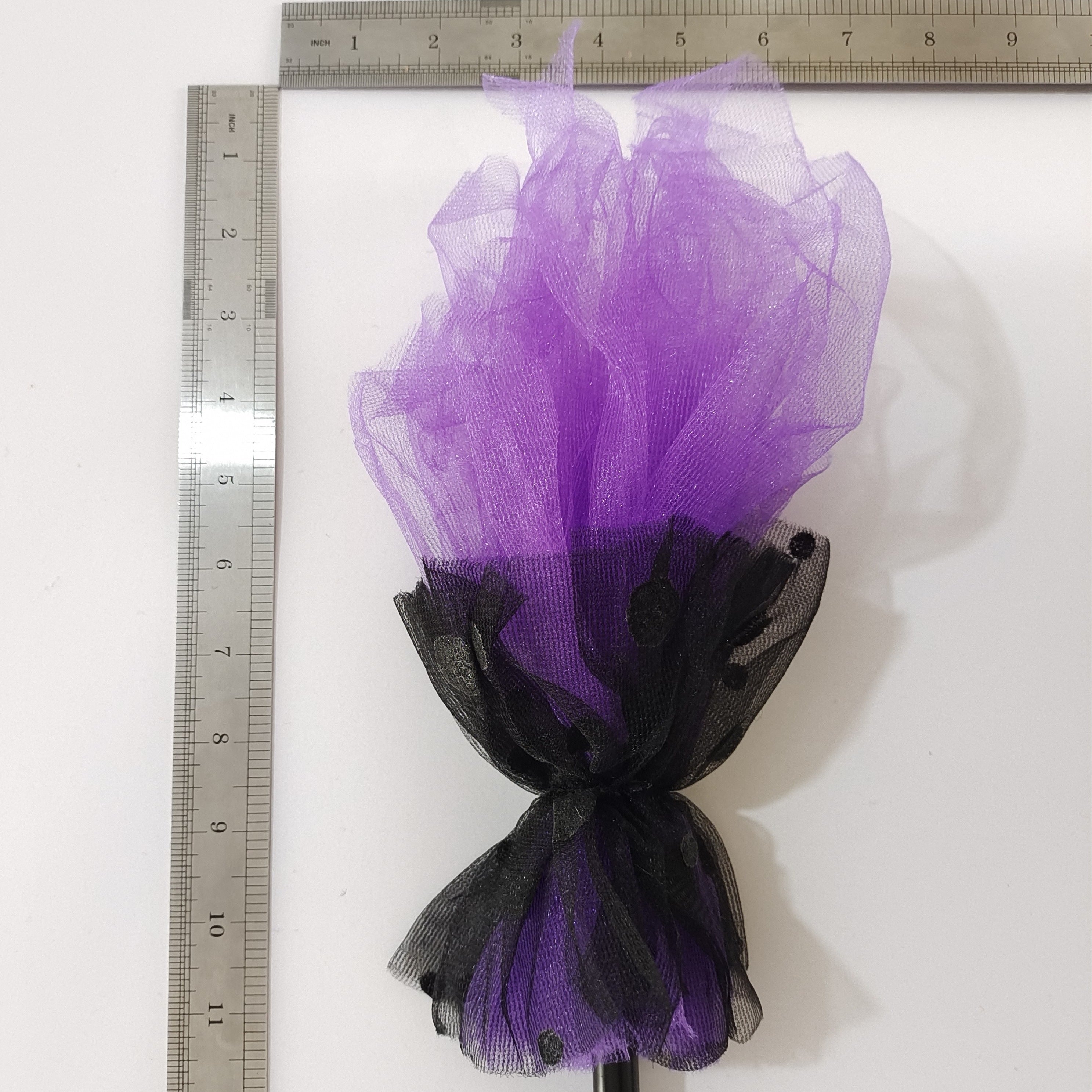 Purple Broom Halloween Broomstick Witch Costume Accessory