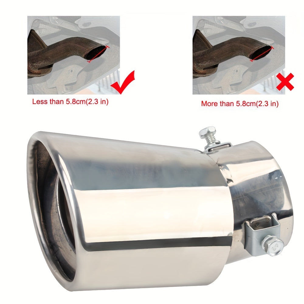 Stainless Steel Car Exhaust Tail Muffler Tip Pipe Auto Decoration