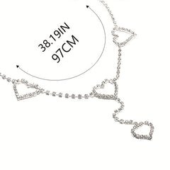 Vintage Hollow Metal Chain Rhinestone Dress Chain for Women