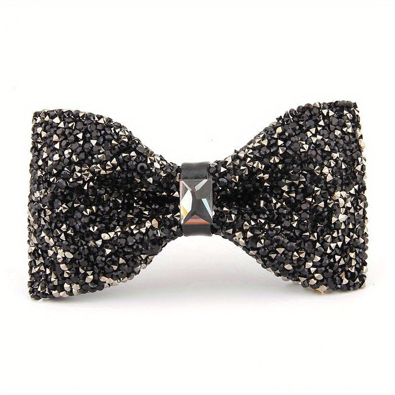 Bow Knot Faux Diamond Bow Tie for Banquet Wedding Men