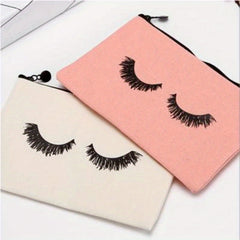 Eyelashes Pattern Storage Pouch Zipper Makeup Bag