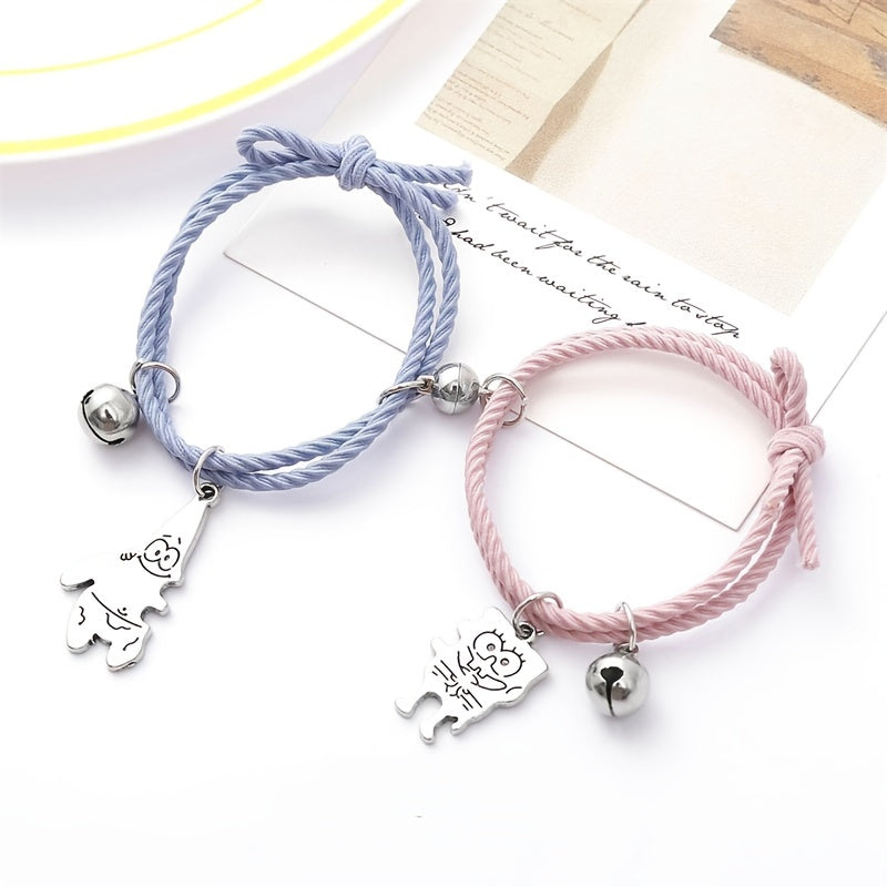 Cartoon Character Magnetic Friendship Bracelet Set