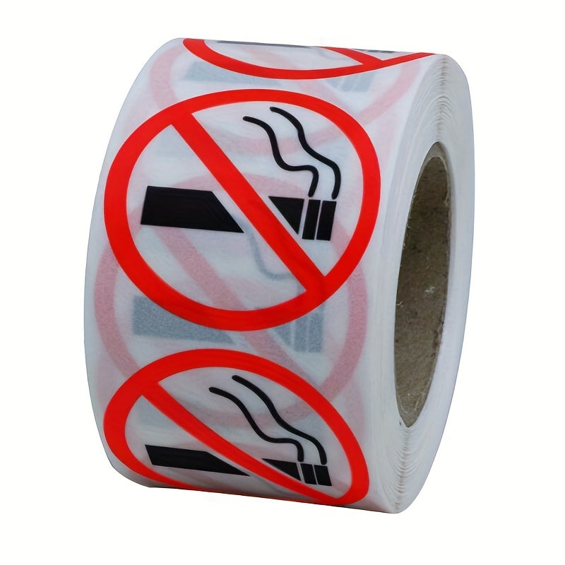 500 No Smoking Self Adhesive Stickers Roll