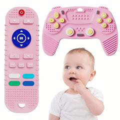 Silicone Teething Toy Remote Control Shape Teether Rodent Gum Pain Relief