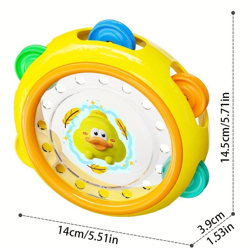 Colorful Frog Hand Drum Toy for Babies 0-3 Years