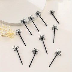 10pcs Flower Hair Clip Bobby Pin Hair Accessories