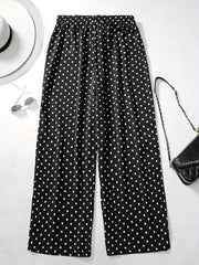  Polka Dot Wide Leg Pants