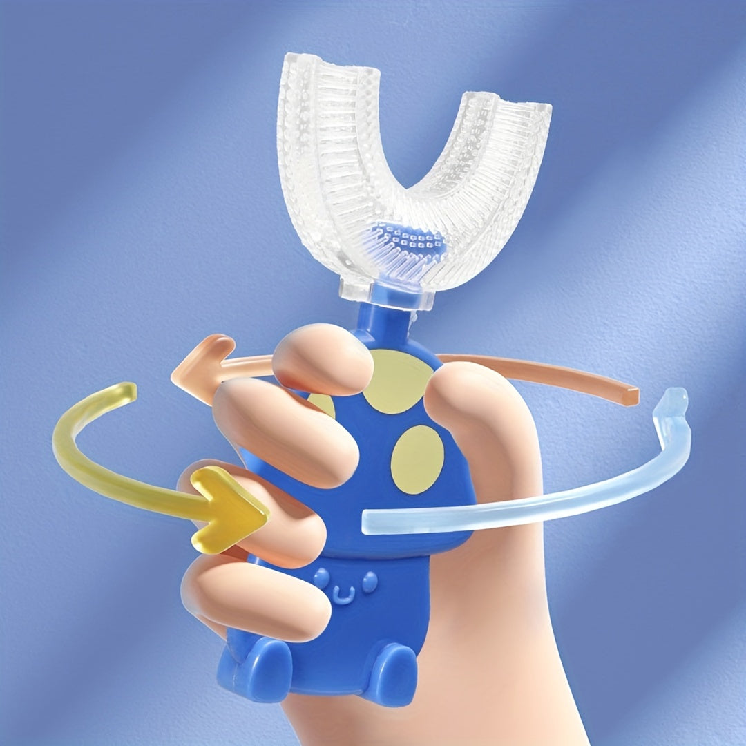 Kids Silicone Toothbrush with Cartoon Handle