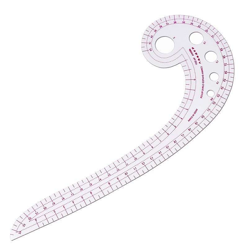 2pcs Soft Plastic Comma Curve Ruler Sewing Tool Quilting Thread Crochet Ruler