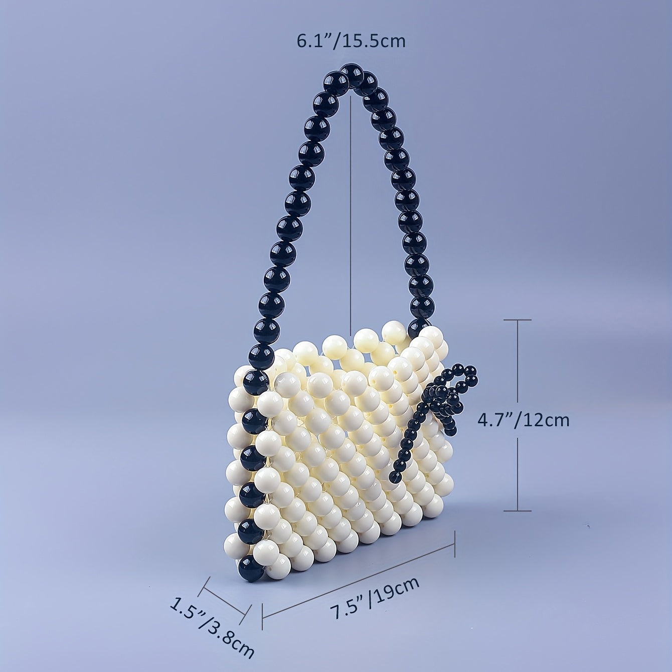Beaded Acrylic Handbag Satchel Purse