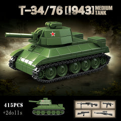 415pcs T 34 Medium Tank Model Building Blocks Set Classic Replica