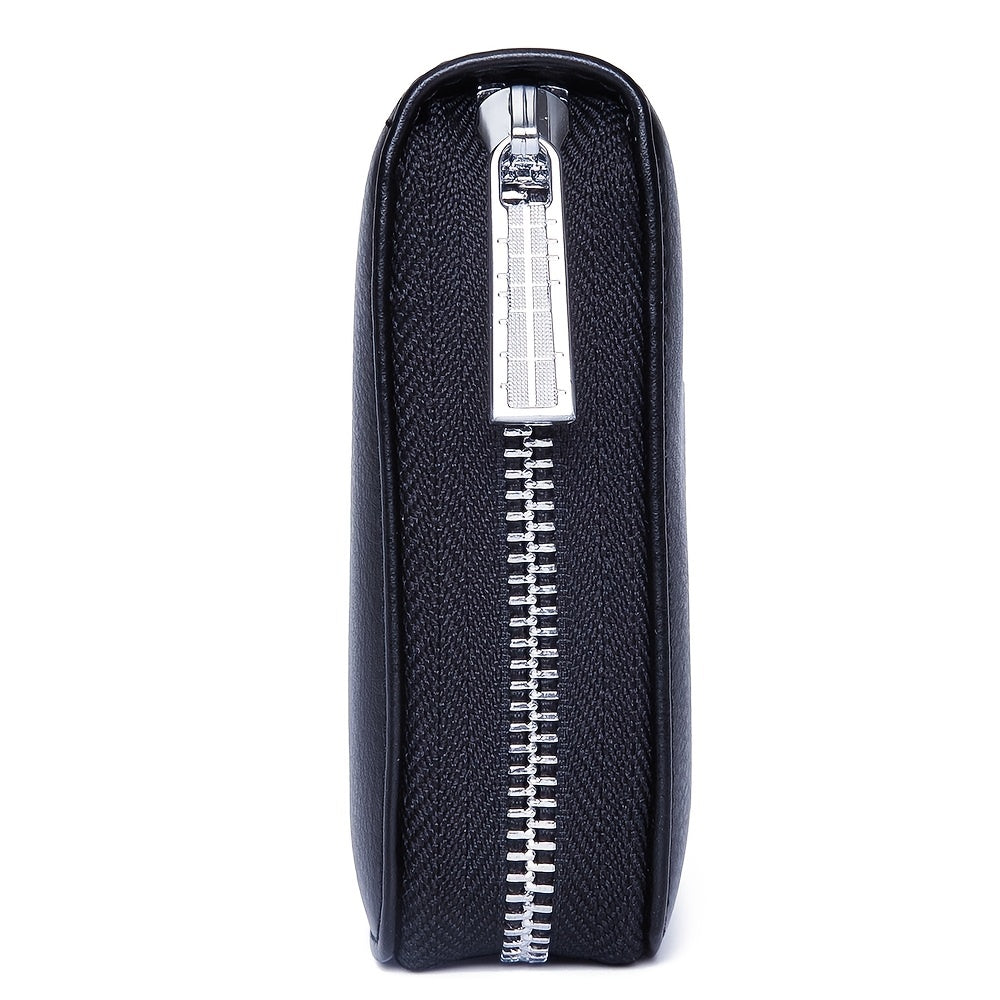 Large Capacity Leather Long Wallet for Men and Women
