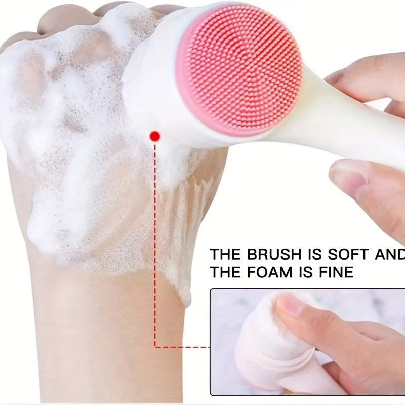 3D Manual Facial Cleansing Brush 2 in 1 Skin Care Face Brush