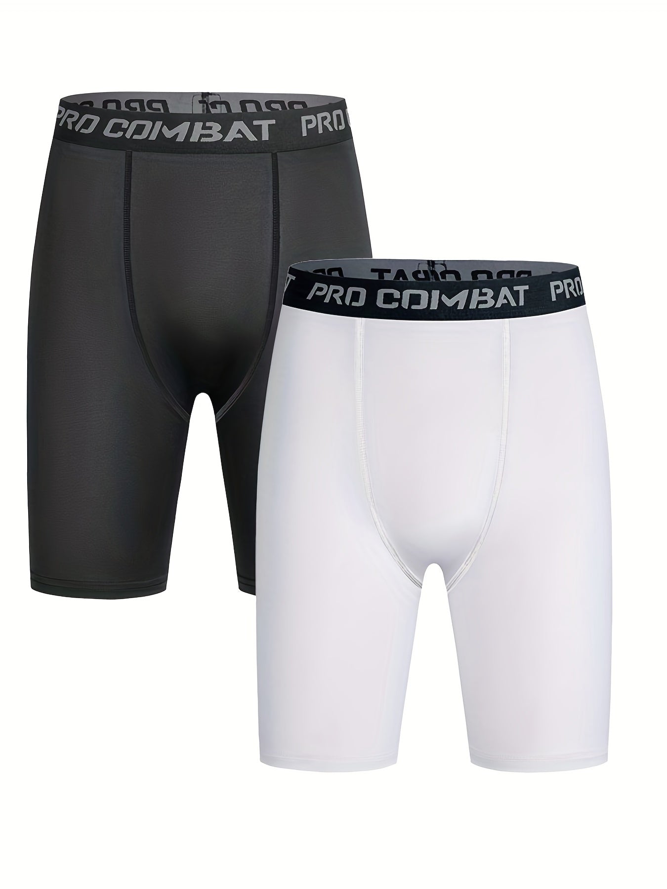 Men's Letter Print Waist Cycling Compression Shorts
