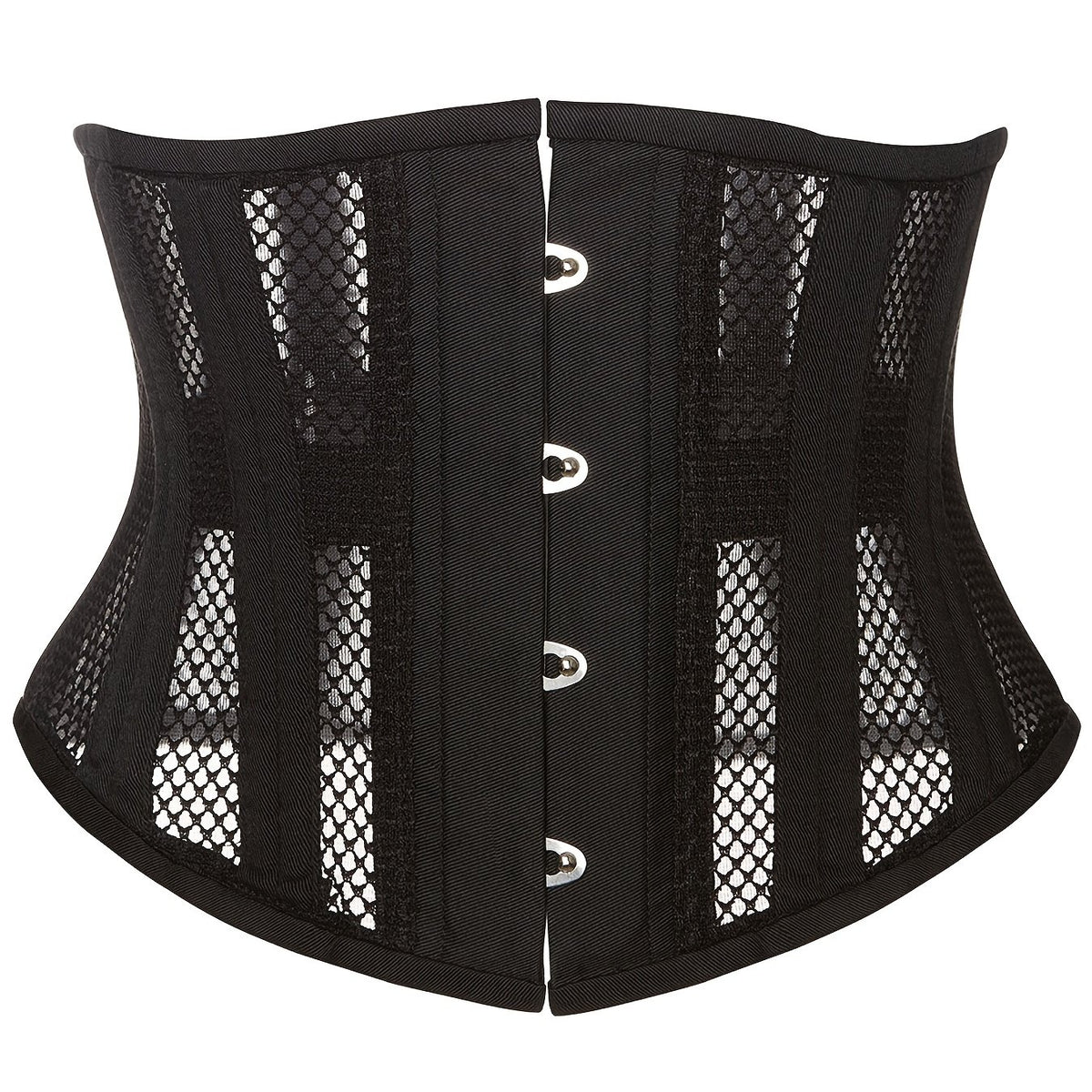  24 Steel Boned Underbust Lace Up Mesh Waist Corset