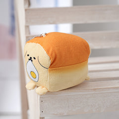 Corgi Toast Bread Japanese Plush Doll Pendant