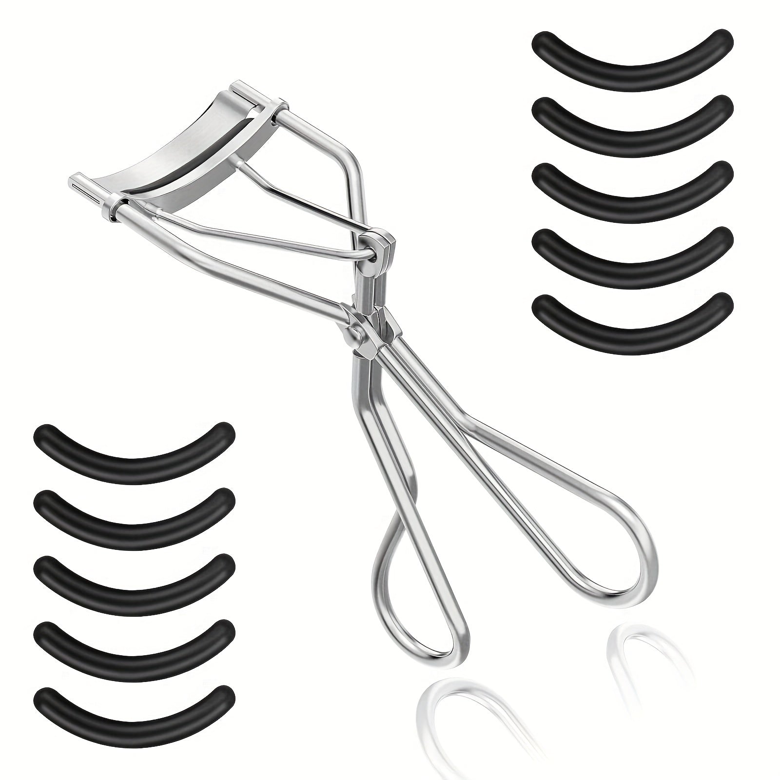 Rose Golden Eyelash Curler with 10 Refill Silicone Pads