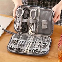 Large Capacity Electronics Organizer Data Cable Power Storage Bag