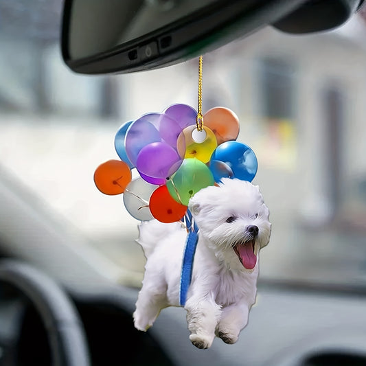 Colorful Balloon Dog Car Pendant Acrylic Decoration