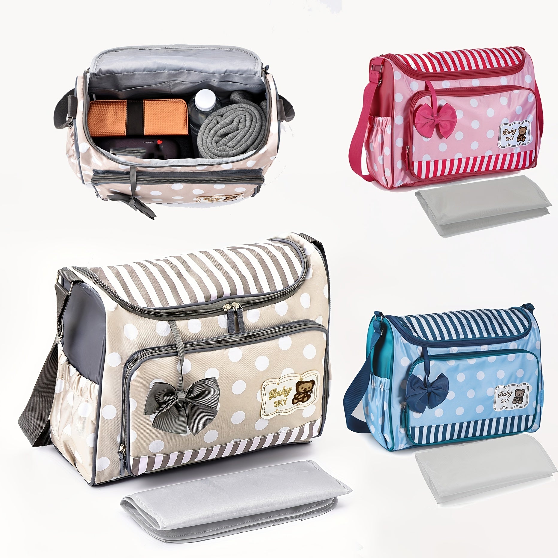 Large Polka Dot Mommy Bag with Large Capacity