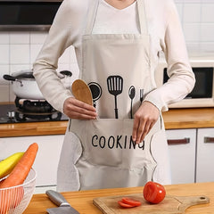 Waterproof Nylon Apron for Men & Women, Stain Resistant Kitchen Cooking Apron