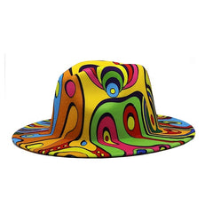 Graffiti Fedora Sun Hat Jazz Hat British Style Top Hat