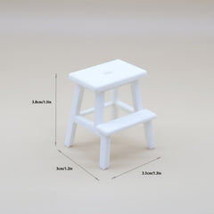 Dollhouse Mini Stool Storage Bench Faux Chair Model DIY Accessories
