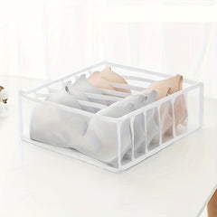 1pc Grid Underwear Drawer Storage Box Folding Clothes Storage Drawer Basket