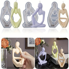 Body Art Thinker Candle Holder Silicone Mold 3pcs Pack