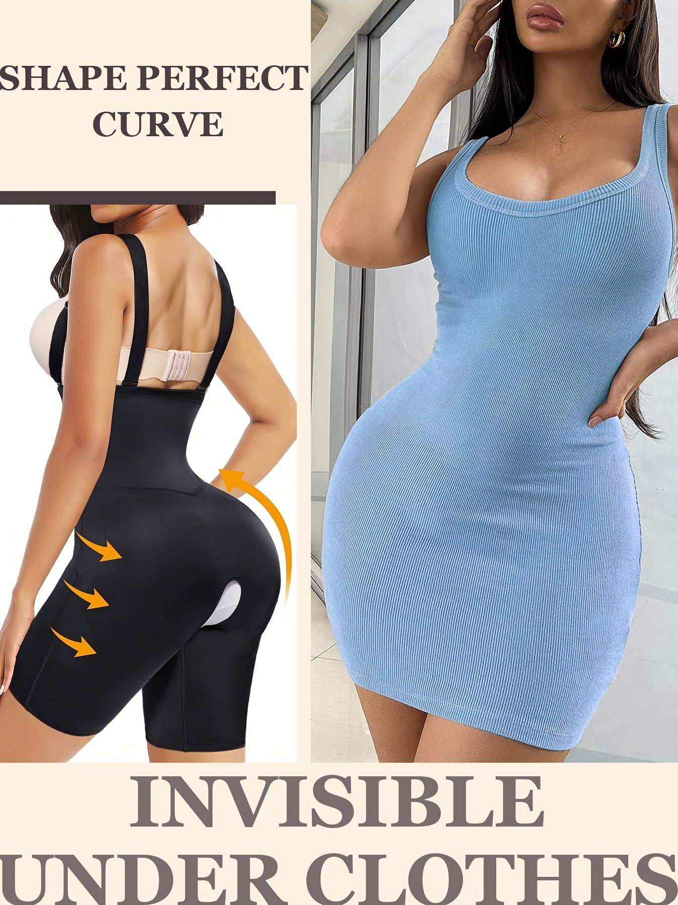 Women Shapewear Bodysuit Tummy Control Waist Trainer Full Body Support
