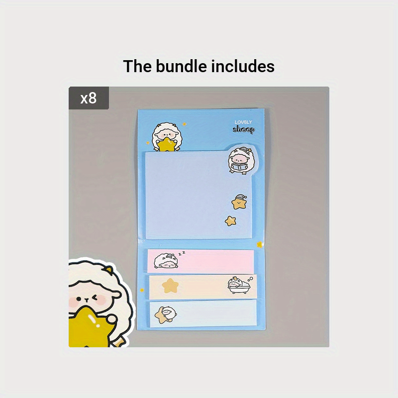 Cute Cartoon Index Stickers & Message Stickers 1pc Heart Memo Pad