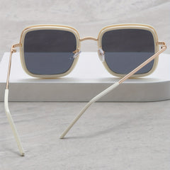 Square Sunglasses Anti Glare UV400 Sun Shades Metal Glasses for Driving