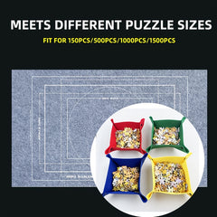 Portable Puzzle Mat Set with Storage Tray and Non Slip Surface